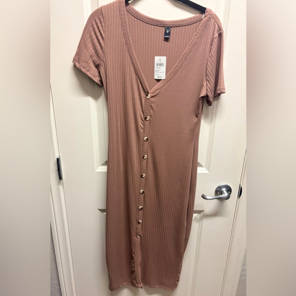 Windsor Mauve Button-Front Midi Dress